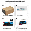DXF 6S 22.2V 7000mAh 100C Softcase LiPo Battery with EC5 & 10AWG Wire for 1/8 RC Cars (1-6 Pack)