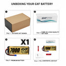 DXF GOLD VERSION 4S 14.8V 7000mAh 100C Graphene Hardcase LiPo Battery with 10AWG EC5 Plug for RC Car Truck (1-6 Pack)