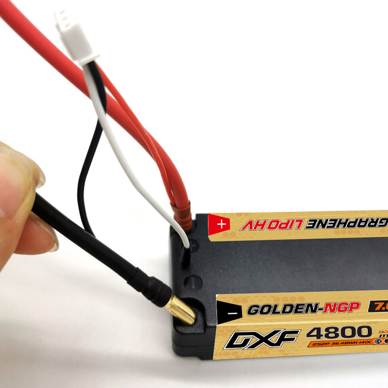(JP)DXF 2S ショーティー リポバッテリー 7.6V 140C 4800mAh 5mm Tプラグ ハードケース 1/10 バギー トラギー オフロード ボート 車 トラック レーシング ヘリコプター用