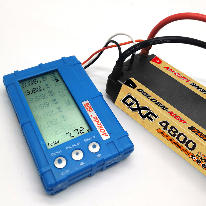 (JP)DXF 2S ショーティー リポバッテリー 7.6V 140C 4800mAh 5mm Tプラグ ハードケース 1/10 バギー トラギー オフロード ボート 車 トラック レーシング ヘリコプター用