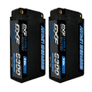 DXF Lipo Battery 2S 7.6V 6300mAh 130C/260C Shorty 5MM Hardcase Battery Graphene Battery for Rc Truck Drone 1/10 1/8 Scale Traxxas Slash 4x4 RC Car Buggy truggy