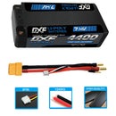 DXF LiPo Battery 2S 7.4V 4400mAh 140C Graphene Gray with 5mm Bullet / EC5 / T / TRX / XT60 / XT90 / XT150 / Q8s Plug for RC 1/10 Touring Car Racing