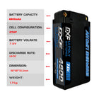 DXF LiPo Battery 2S HV 7.6V 4800mAh 140C Graphene Gray with 5mm Bullet / EC5 / T / TRX / XT60 / XT90 / XT150 / Q8s Plug for RC 1/10 Touring Car Racing