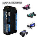 DXF LiPo Battery 2S 7.4V 5500mAh 150C Graphene Gray with 5mm Bullet / EC5 / T / TRX / XT60 / XT90 / XT150 / Q8s Plug for RC 1/10 Touring Car Racing