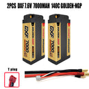 (IT)DXF 5mm 2S 7000mAh 7.6V 140C GOLDEN-NGP Batteria Lipo ad Alta Capacità Hardcase con XT90 Spina per 1:8 Scala RC Auto, Multi-Rotore RC Aeroplano, RC Elicottero, RC Barca