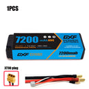 (CN) DXF 2S 7.4V Lipo Battery 80C 7200mAh with 4mm Bullet for RC 1/10 1/8 Vehicles Car Truck Tank Truggy Competition Racing Hobby