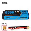 (CN) DXF 2S 7.4V Lipo Battery 80C 6500mAh with 4mm Bullet for RC 1/10 1/8 Vehicles Car Truck Tank Truggy Competition Racing Hobby