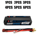 (ES) DXF 2S 7.6V Lipo Battery 130C 9200mAh with 5mm Bullet for RC 1/8 Vehicles Car Truck Tank Truggy Competition Racing Hobby