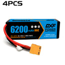 (EU)DXF Lipo Battery 3S 11.1V 6200MAH 80C  lipo Hardcase XT90 Plug for Rc 1/8 1/10 Buggy Truck Car Off-Road Drone