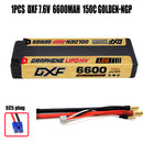 (IT)DXF 5mm 2S 6600mAh 7.6V 150C GOLDEN-NGP Batteria Lipo ad Alta Capacità Hardcase con XT90 Spina per 1:8 Scala RC Auto, Multi-Rotore RC Aeroplano, RC Elicottero, RC Barca
