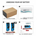 DXF LiPo Battery 2S2P 7.4V 8000mAh 140C Graphene Blue with EC5 / T / TRX / XT60 / XT90 / XT150 / XT90S / Q8s Plug for RC 1/10 Touring Car Racing