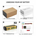 DXF LiPo Battery 2S 7.4V 5500mAh 150C Graphene Gold NGP Plus Version with 5mm Bullet / EC5 / T / TRX / XT60 / XT90 / XT150 / Q8s Plug for RC 1/10 Touring Car Racing