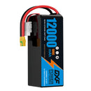 DXF LiPo Battery 6S HV 22.8V 12000mAh 100C Graphene Softcase Blue with EC5 / T / TRX / XT60 / XT90 / XT150 / Q8s Plug for RC 1/8 1/10 Buggy Truck Car Off-Road Drone