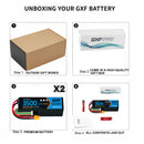 DXF Lipo Battery 6S 22.2V 3500mAh 100C GoldSeries Graphene Softcase with EC5 / T / TRX / XT60 / XT90 / XT150 / Q8s Plug for RC 1/8 1/10 Buggy Truck Car Off-Road Drone