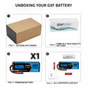 DXF 4S 14.8V 6200mAh 80C Hardcase LiPo Battery with 10AWG EC5 for 1/8 1/10 RC Cars, Trucks, Buggies (1-6 Pack Available)
