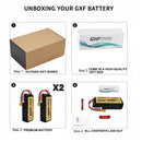 DXF Lipo Battery 4S 14.8V 4200mAh 150C GoldSeries Graphene Softcase with EC5 / T / TRX / XT60 / XT90 / XT150 / Q8s Plug for RC 1/8 1/10 Buggy Truck Car Off-Road Drone