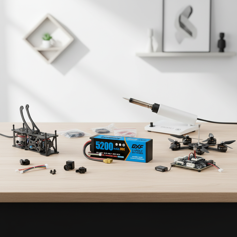 DXF Lipo Battery 4S 14.8V 5200MAH 80C  lipo Hardcase with  XT90 Plug for Rc 1/8 1/10 Buggy Truck Car Off-Road Drone