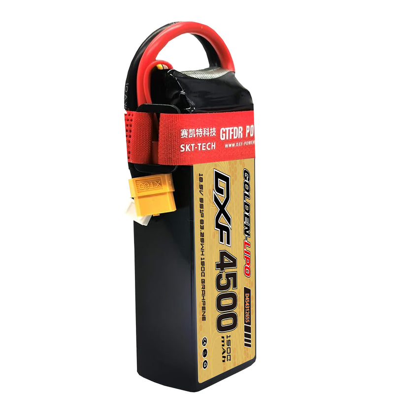 (CN)DXF 5S Lipo Battery 18.5V 150C 4500mAh Soft Case Battery with EC5 XT90 Connector for Car Truck Tank RC Buggy Truggy Racing Hobby