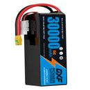 DXF SEMI-SOLID 14S 53.9V 30000mAh 15C Soft Case LiPo Battery with 8AWG Wire for Toy Cars, Boats, UAVs & Drones (1-6 Pack)