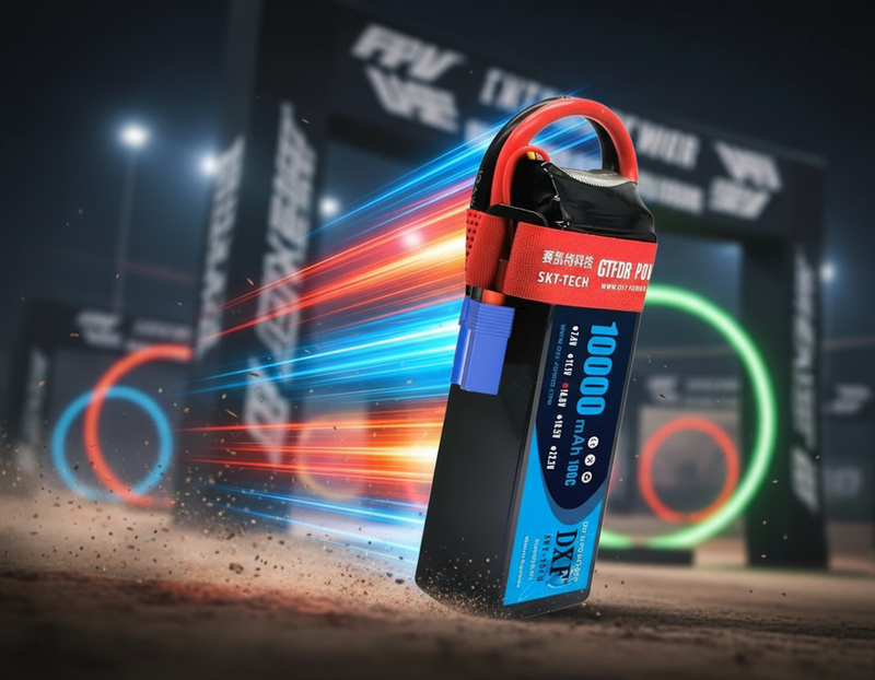 DXF 4S LiPo Battery 14.8V 10000mAh 100C with Deans/XT90/EC5 for RC 1/8 1/10 Car Truck Tank