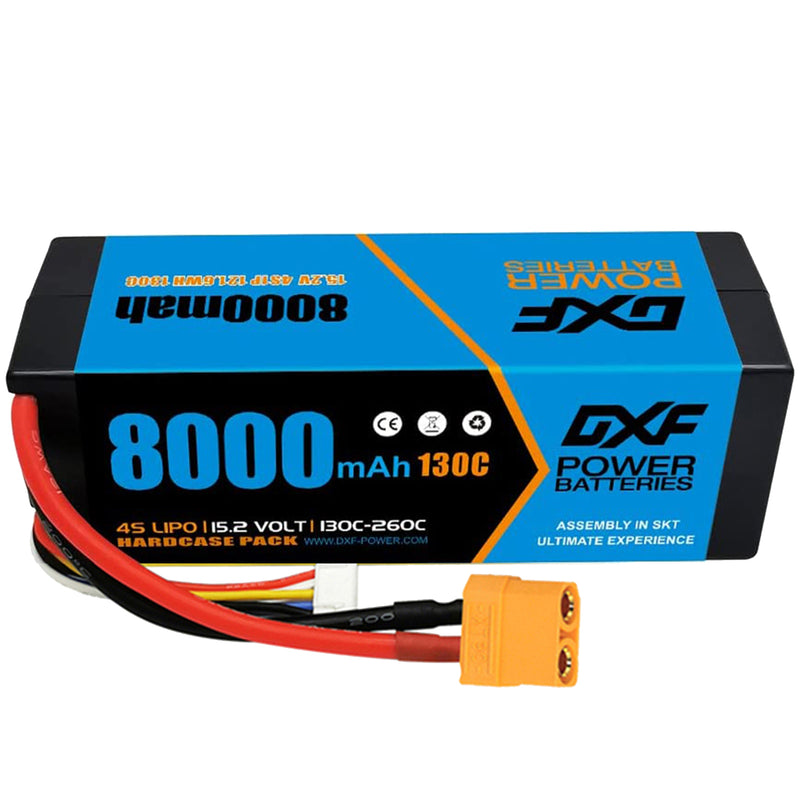 (EU)DXF Lipo Battery 4S 15.2V 8000mAh 130C/260C HardCase Lipo Battery for RC HPI HSP 1/8 1/10 Buggy RC Car Truck