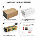 DXF LiPo Battery 2S2P HV 7.6V 10000mAh 150C Graphene NGP Plus Gold Version with 5mm Bullet / EC5 / T / TRX / XT60 / XT90 / XT150 / Q8s Plug for RC 1/10 1/8 1/5 Scale Car Racing