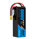DXF LiPo Battery 6S2P 22.2V 8000mAh 100C Graphene Softcase Blue with EC5 / T / TRX / XT60 / XT90 / XT150 / Q8s Plug for RC 1/8 1/10 Buggy Truck Car Off-Road Drone