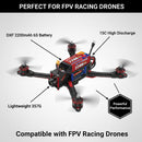 DXF 6S 22.2V 2200mAh 150C Graphene Softcase LiPo Battery with XT60 Plug for FPV Racing Drones, Quadcopters & RC Planes (1-6 Pack Available)