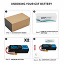 DXF Lipo Battery 4S 14.8V 5200mAh 80C Graphene Softcase with EC5 / T / TRX / XT60 / XT90 / XT150 / Q8s Plug for RC 1/8 1/10 Buggy Truck Car Off-Road Drone