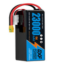 DXF SEMI-SOLID 14S 53.9V 23000mAh 15C Soft Case LiPo Battery with 8AWG Wire for Toy Cars, Boats, UAVs & Drones (1-6 Pack)
