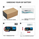 DXF 6S 22.2V 5200mAh 80C Graphene Soft Case LiPo Battery with EC5 Plug for 1/8 1/7 RC Cars, Trucks, Buggies & Boats (1-6 Pack Available)