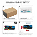 DXF Lipo Battery 6S 22.2V 5200mAh 80C Graphene Softcase with EC5 / T / TRX / XT60 / XT90 / XT150 / Q8s Plug for RC 1/8 1/10 Buggy Truck Car Off-Road Drone