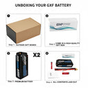DXF LiPo Battery 2S2P HV 7.6V 6300mAh 130C Graphene Gray with 5mm Bullet / EC5 / T / TRX / XT60 / XT90 / XT150 / Q8s Plug for RC 1/10 1/8 Scale Car Racing