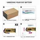 DXF 3S 11.4V 9200mAh 140C Hardcase LiPo Battery with 10AWG EC5 for 1/8 1/10 RC Cars, Boats, Trucks (1-6 Pack Available)