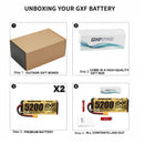 DXF LiPo Battery 4S 14.8V 5200mAh 140C Graphene Softcase Gold with EC5 / T / TRX / XT60 / XT90 / XT150 / Q8s Plug for RC 1/8 1/10 Buggy Truck Car Off-Road Drone