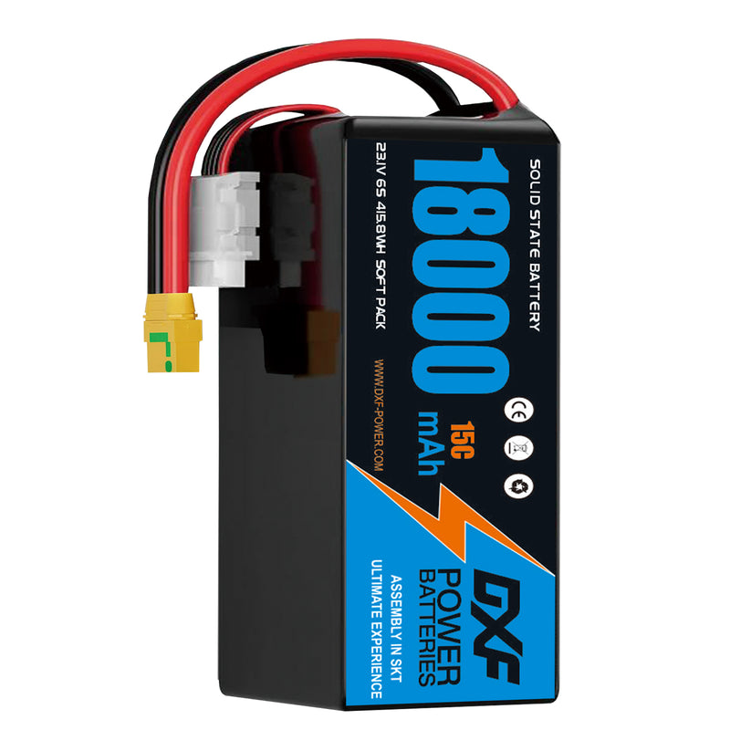 (CN)DXF 6S Lipo Battery 23.1V 15C 18000mAh Soft Case Battery  for Drone UAV FPV Car Truck Tank RC Buggy Truggy Racing Hobby