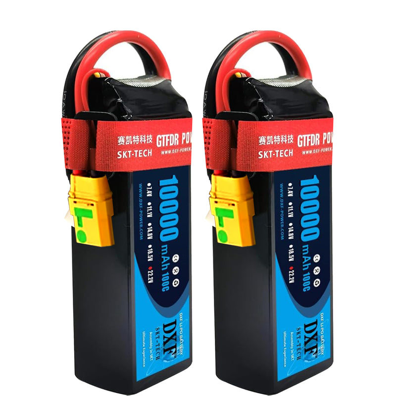 (EU)DXF 4S Lipo Battery 14.8V 10000mAh 100C 200C XT90 for RC 1/8 1/10 Car Truck Tank Models XXMAX 8S Arrama