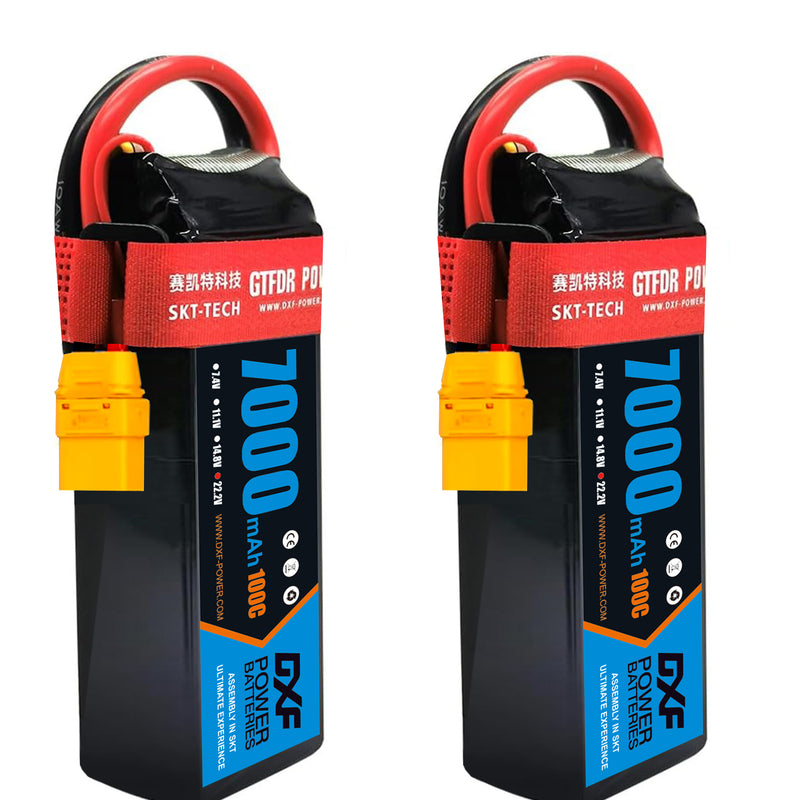 (PL)DXF 6S Lipo Battery 22.2V 100C 7000mAh Soft Case Battery with xt60 Connector for Car Truck Tank RC Buggy Truggy Racing Hobby