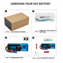 DXF BLUE Series 3S 11.1V 7200mAh 80C Hardcase LiPo Battery with EC5 Plug for 1/8 1/10 RC Car Truck (1-6 Pack)