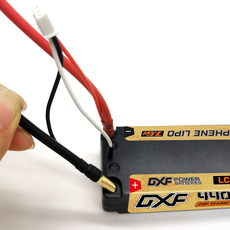 (JP)DXF 2S ショーティー リポバッテリー 7.6V 140C 4400mAh 5mm Tプラグ ハードケース 1/10 バギー トラギー オフロード ボート 車 トラック レーシング ヘリコプター用