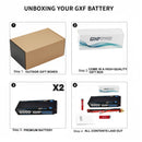 DXF LiPo Battery 2S2P 7.4V 8000mAh 110C Graphene with 5mm Bullet / EC5 / T / TRX / XT60 / XT90 / XT150 / Q8s Plug for RC 1/10 Touring Car Racing