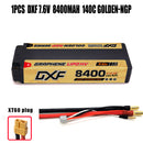(CN)DXF 5mm 2S 8400mAh 7.6V 140C GOLDEN-NGP Batteria Lipo ad Alta Capacità Hardcase con XT90 Spina per 1:8 Scala RC Auto, Multi-Rotore RC Aeroplano, RC Elicottero, RC Barca
