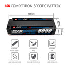 (UK) DXF 2S 7.6V Lipo Battery 140C 8000mAh LCG with 5mm Bullet for RC 1/8 Vehicles Car Truck Tank Truggy Competition Racing Hobby