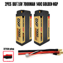 (CN)DXF 5mm 2S 7000mAh 7.6V 140C GOLDEN-NGP Batteria Lipo ad Alta Capacità Hardcase con XT90 Spina per 1:8 Scala RC Auto, Multi-Rotore RC Aeroplano, RC Elicottero, RC Barca