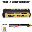 (GE)DXF 5mm 2S 6600mAh 7.6V 150C GOLDEN-NGP Batteria Lipo ad Alta Capacità Hardcase con XT90 Spina per 1:8 Scala RC Auto, Multi-Rotore RC Aeroplano, RC Elicottero, RC Barca