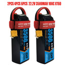 (FR)DXF Lipo Battery 6S 22.2V 3500MAH 100C  lipo SoftCase xt60 Plug for Rc 1/8 1/10 Buggy Truck Car Off-Road Drone