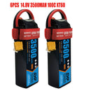 (IT)DXF Lipo Battery 4S 14.8V 3500MAH 100C  lipo SoftCase xt60 Plug for Rc 1/8 1/10 Buggy Truck Car Off-Road Drone