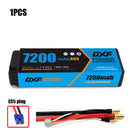 (CN) DXF 2S 7.4V Lipo Battery 80C 7200mAh with 5mm Bullet for RC 1/10 1/8 Vehicles Car Truck Tank Truggy Competition Racing Hobby