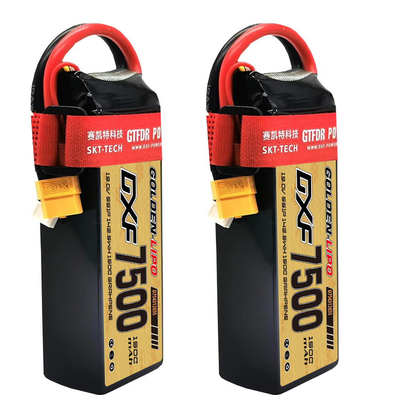 (CN)DXF 5S Lipo Battery 19.0V 150C 7500mAh Soft Case Battery with EC5 XT90 Connector for Car Truck Tank RC Buggy Truggy Racing Hobby