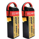 DXF 리포 배터리 4S 15.2V 9200MAH 130C 골드시리즈 그래핀 리포 하드케이스 (EC5 및 XT90 플러그 포함) Rc 1/8 1/10 버기 트럭 자동차 오프로드 드론용